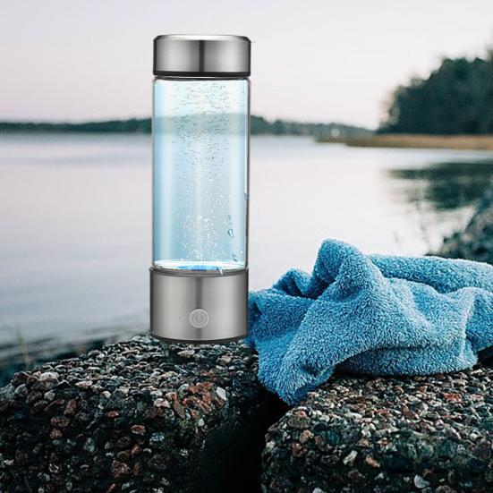 1 Set Hydrogen Water Cup Portable Hydrogen-Rich Water Ionizer Quick Electrolysis Water Bottle for Travel Exercise