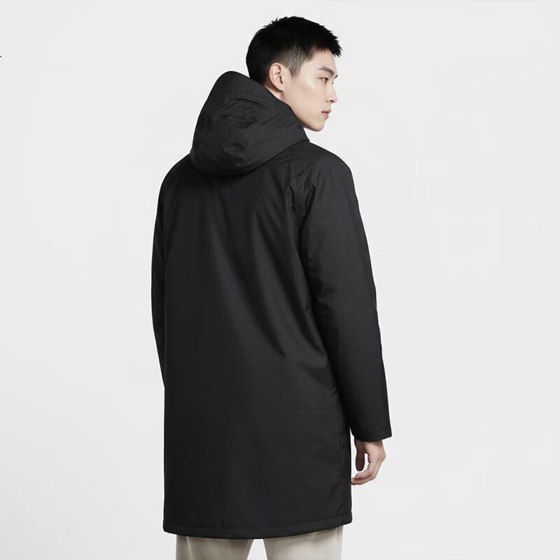 Nike Casaco com Capuz Acolchoado à Prova de Vento Longo Masculino