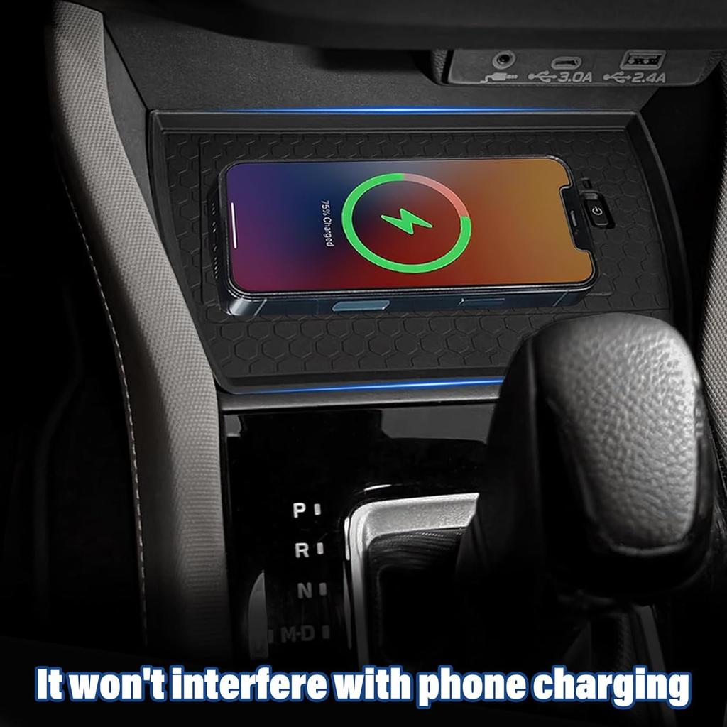 JKCOVER Center Console Wireless Charging Protective Non-Slip Mat Compatible With 2025 Subaru Forester Interior Accessories Waterproof Silicone