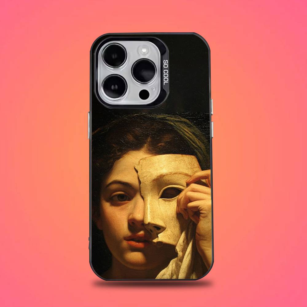 Klassische Caravaggio Gemälde Handyhülle Für iPhone 11,12,13,14,15,16,17,Pro,Max,Plus,E,Air,Mini IMD Mattschwarz