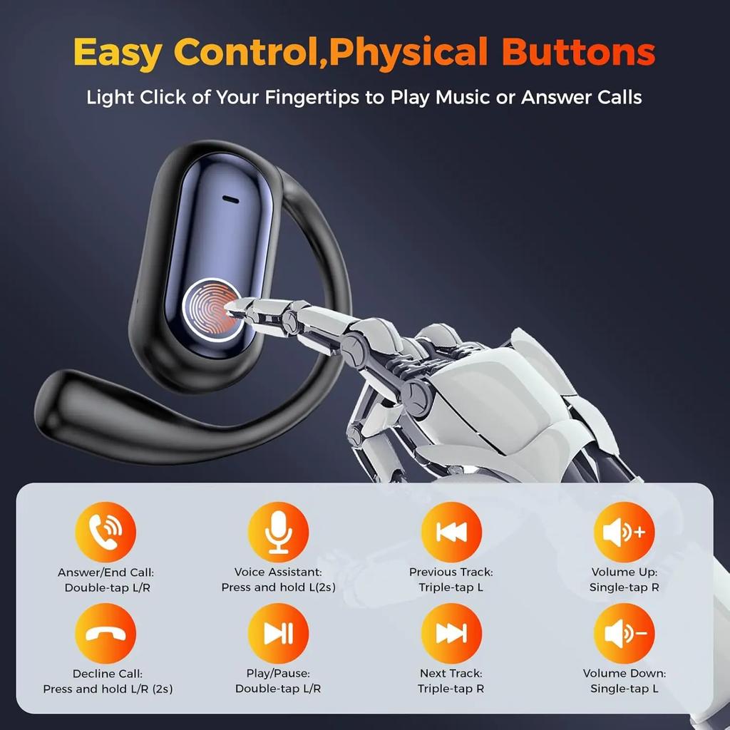 True Wireless Bluetooth Headphones Sports Earphone TWS Waterproof Headset LCD Power Display Noise Reduction Earbuds With Mic
