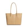 New leather women's bags, cowhide fashion shoulder bags, daily commuting bags, simple wind and large-capacity woven mother and child bags