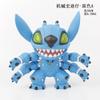 Anime Mechanical Version Stitch Model Toy Doll Car Decoration Statue PVC Collection Decoration Birthday Gift