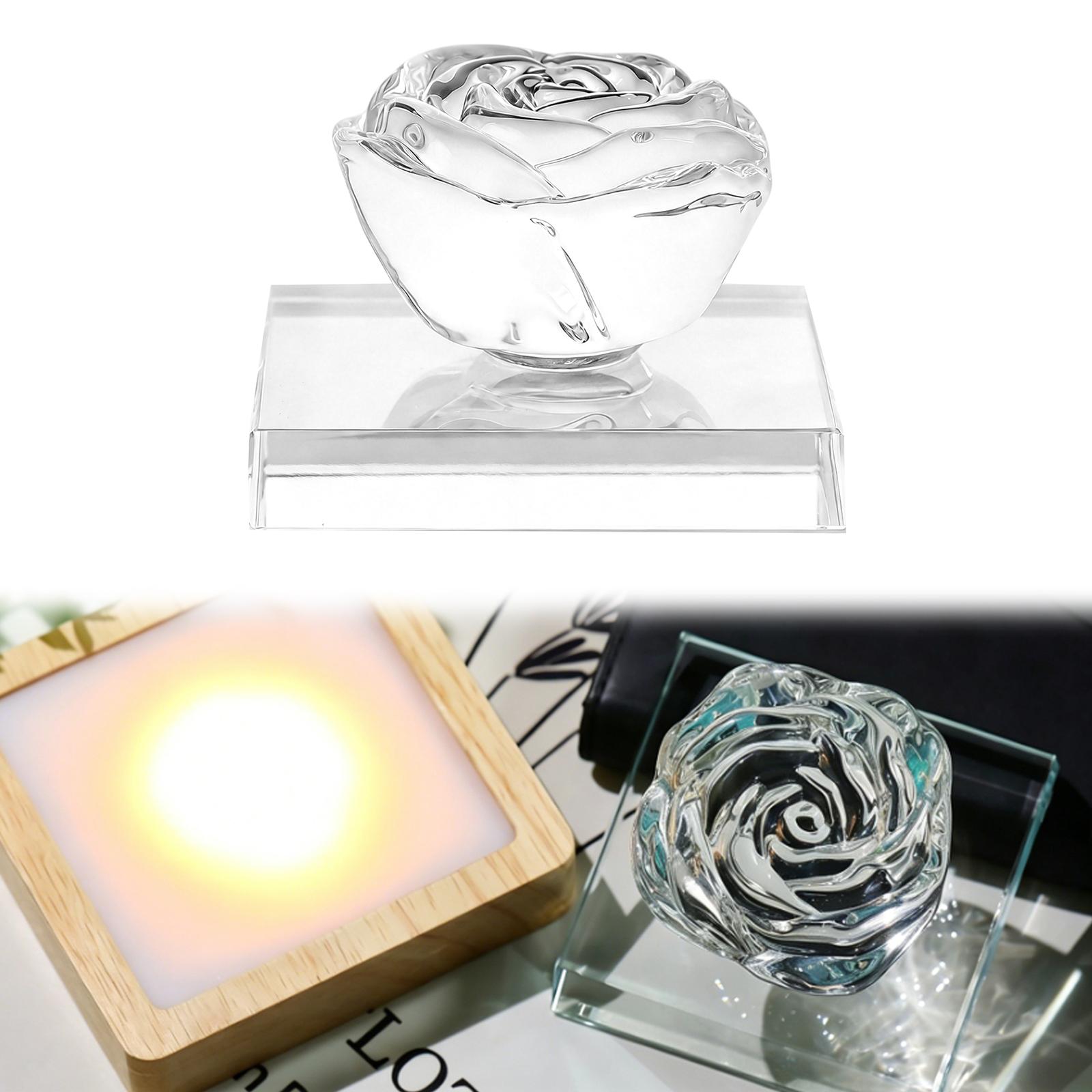 

Rose Flowers Crystal Figurine with Geometric Base Crystal Clear Rose Figurine Table Centerpiece Decor for Wife Mom Women Gifts China Mainland