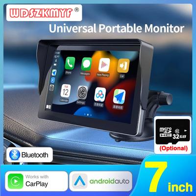 7 Inch Portable Car Radio Multimedia Video Player Wireless CarPlay Android Auto BT TF Card Car Touch Screen Rear View Camera