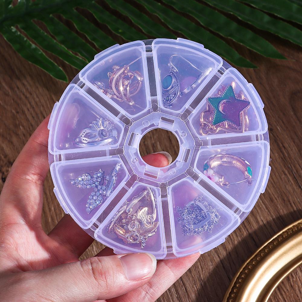 Fashion Beads Organizer 8 Grids Empty Storage Box Jewelry Container Nail Art Rhinestones Case