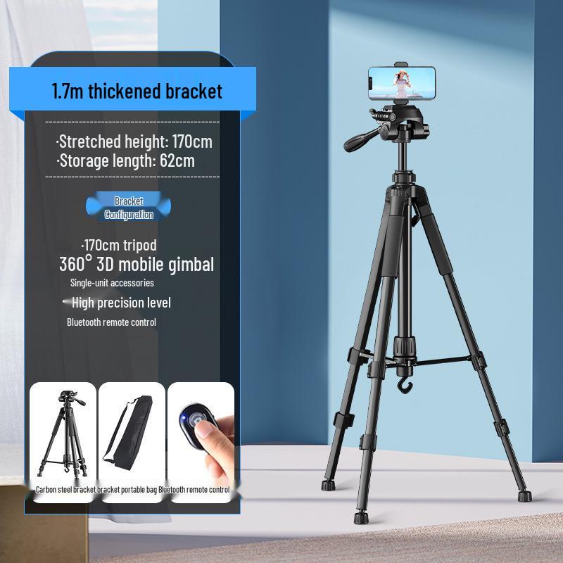 Dual-Position Mobile Phone Holder with Fill Light for Streaming and Photography