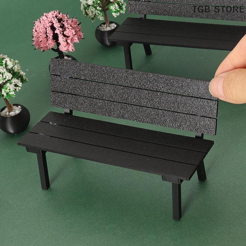 1 Pcs Simulation Bench Creative Chair Model Dollhouse Miniature Accessories Home Scene Display Props Crafts