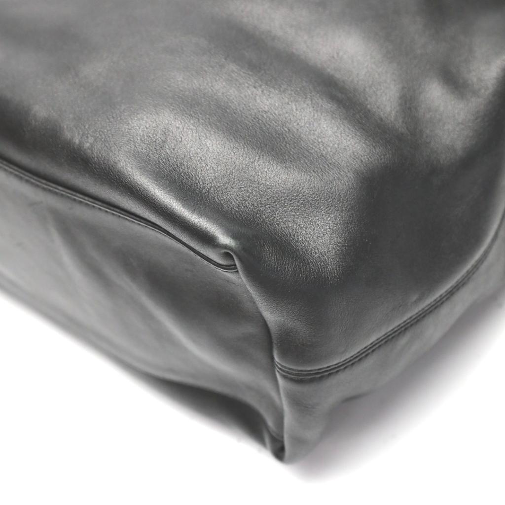 COACH Cafu Diagonal crossing Shoulder Bag leather black Women 19889 Used