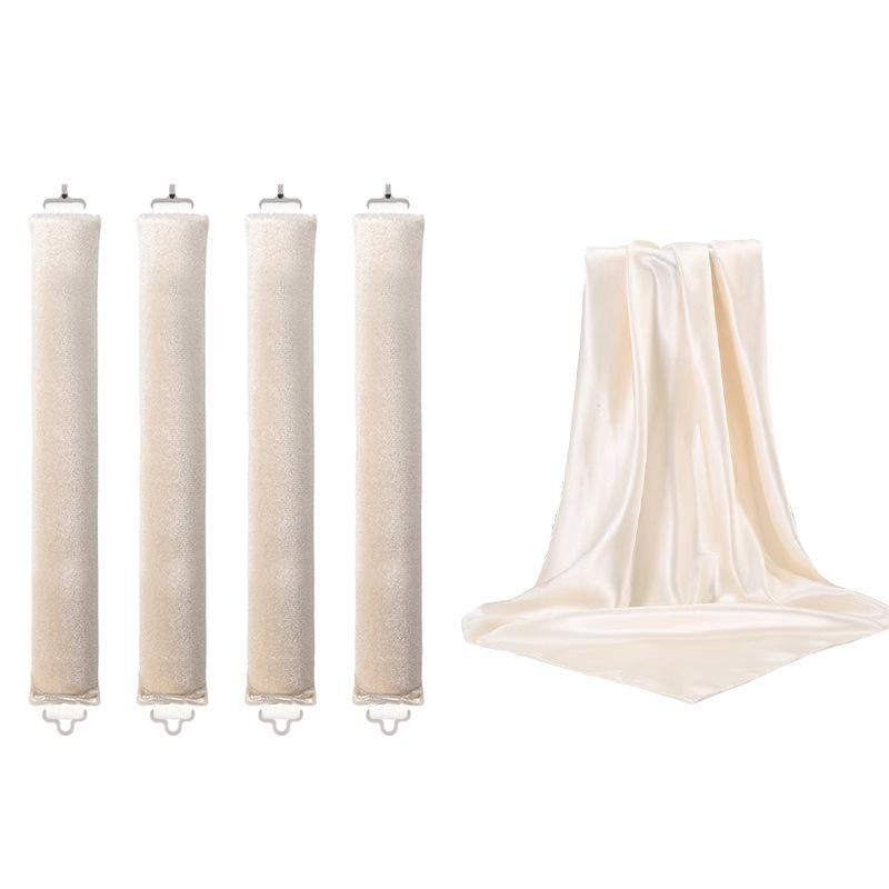 No-Heat Curling Set: Volumizing Waves, 70cm Silk Scarf, Double Hook, Sleep-Friendly Hair Tool