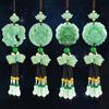 Imitation Green Jade Car Pendants Buddha Statue Brave Troop Hanging Ornament Talisman Auto Interior Decor Gifts