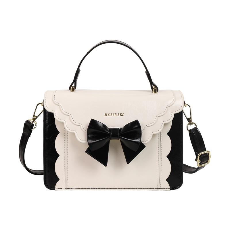 

New Design Japanese JK Uniform Girls Crossbody Bag Cute Bow Square Organ Shoulder Bag Fashion Female Academy Small Handbag чёрный