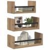 Wall Shelf Set 3 pcs Artisan Oak 40x16x14cm Engineered Wood