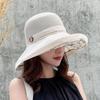 1pc Women Mesh Sun Hats with Wide Brim,Beach Hiking Summer Wide Brim UPF Outdoor Protection Multi-functional Foldable Bucket Hat