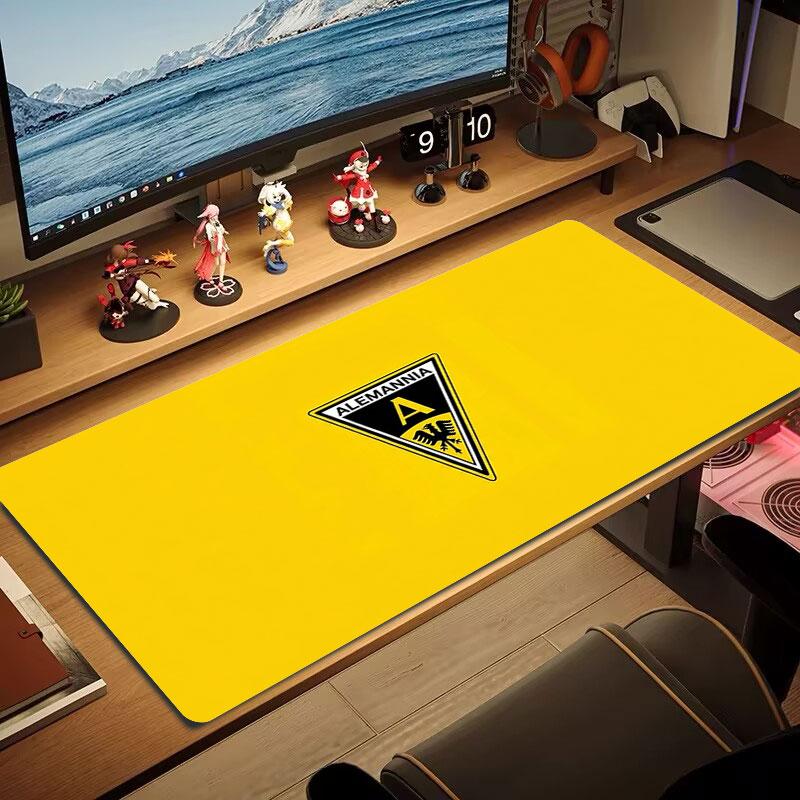 Alemania Football Crest Large Size Mouse Pad Large Gaming Table Cushion Nonslip Laptop Tablet Big Mousepad Xxl Mat Mini Pc Playmat With Lock Edge