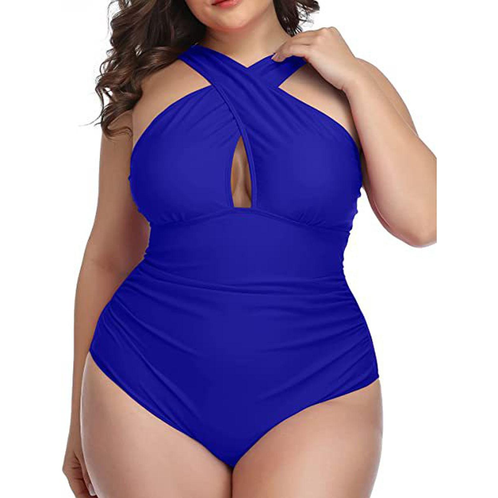 

Женская мода сплошной цвет сексуальный полый купальник бикини с открытой спиной разделенный купальник XXXL