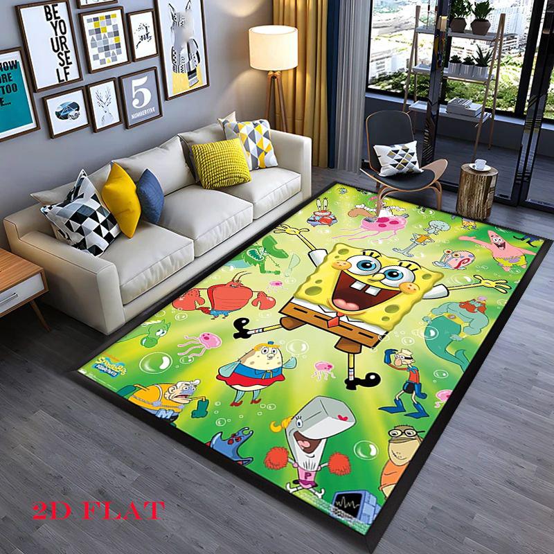 Spongebob Friends Adventure carpet Camping Trip Suitable For All Seasons Sheet Machine Washable Air Conditioning carpet