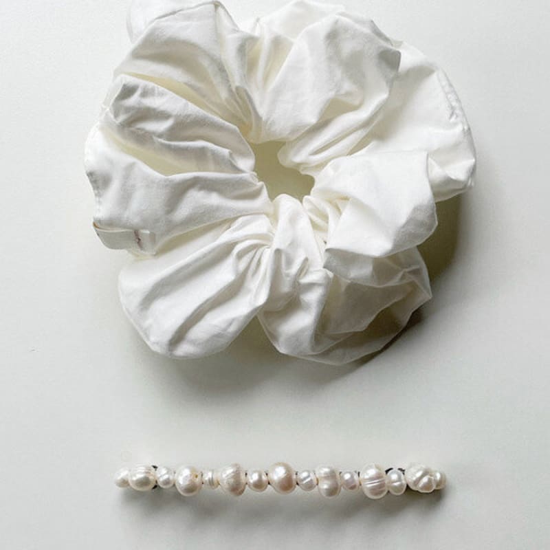 Oar Vintage Shirt Scrunchie [White]