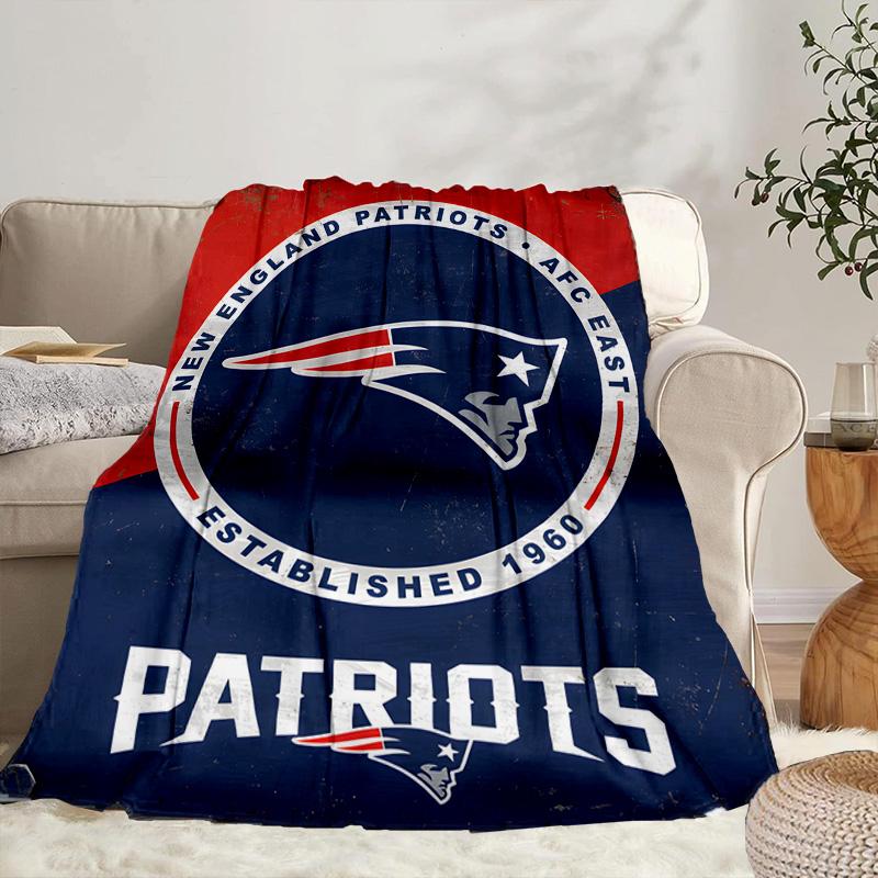 New England Patriots Gear Portable Blanket/Soft Blanket Bedding Blanket Suitable for Travel Camping Living Rooms Offices Sofas Fan Gifts