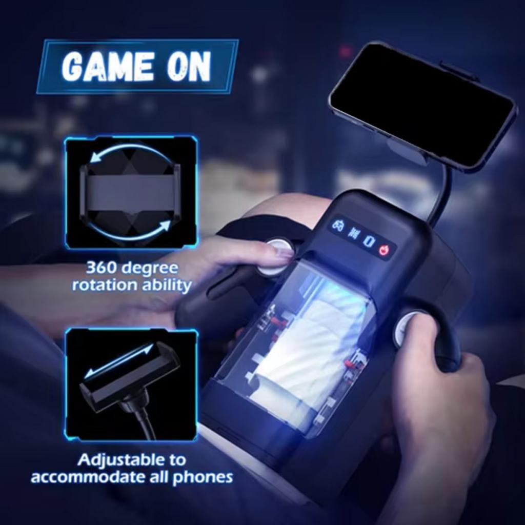 Nový herní pohár pro mužskou masturbátor se stojanem na telefon 10 režimů a samozahřívací vibrační masturbační vaginální trubice pro muže