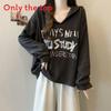 T Shirt Women Long Sleeve Print Polyester Casual Loose Fit For Office Wear