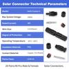 Male and Female Solar Panel Cable Connectors Waterproof Seal Ring Connector Y /T Branch Parallel for Solar System Use