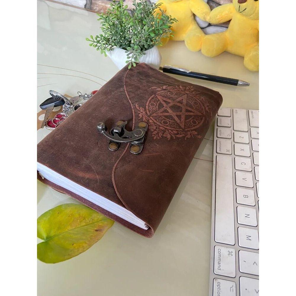 יומן עור עתיק בעבודת יד וינטג' מתנה עתיק Deckle Edge Sketchbook