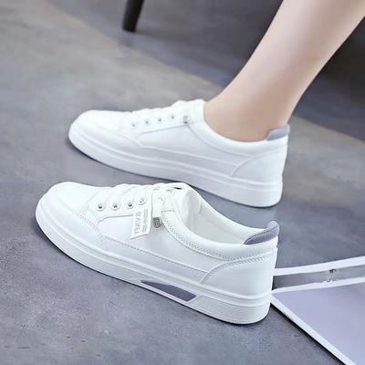 Ελαφριά Λευκά Παπούτσια Γυναικεία Άνοιξη Καλοκαίρι Νέα Γυναικεία Παπούτσια Ευέλικτα Casual Λευκά Παπούτσια Φλατ Καθαρά Λευκά Φοιτητικά Παπούτσια Σανίδας