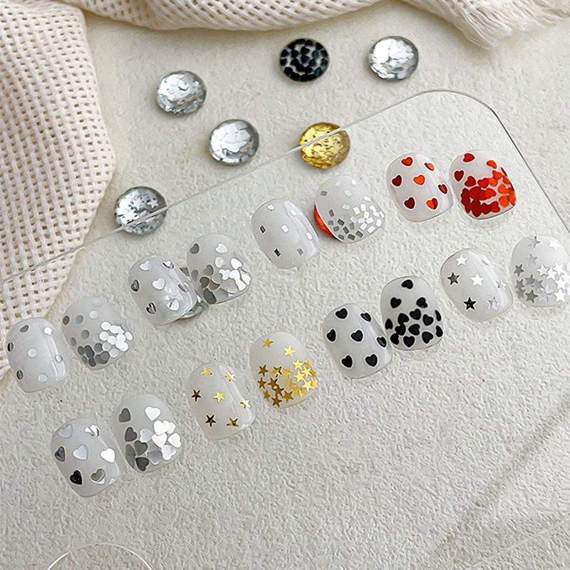 Holographic Laser Star Love Sequins Nail Glitter Gold Silver Sequin Mix Size Paillette Diy Design Nail Art Decorations Tool