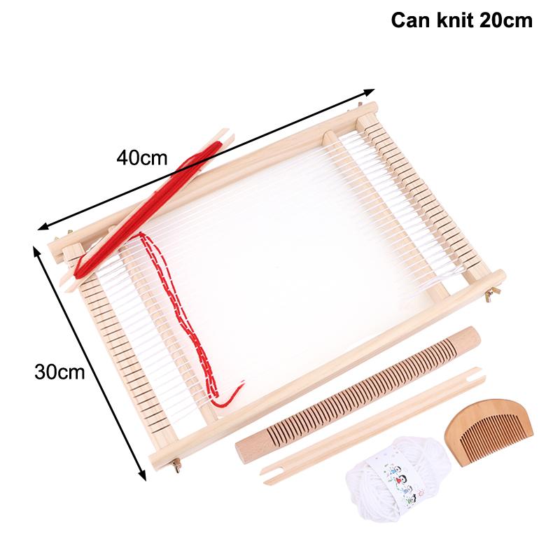 Wooden Multi-Craft Weaving Loom Set Warp ?Frame ?Loom Heddle Bar For Weave Board Weaver Tapestry Kids Beginner