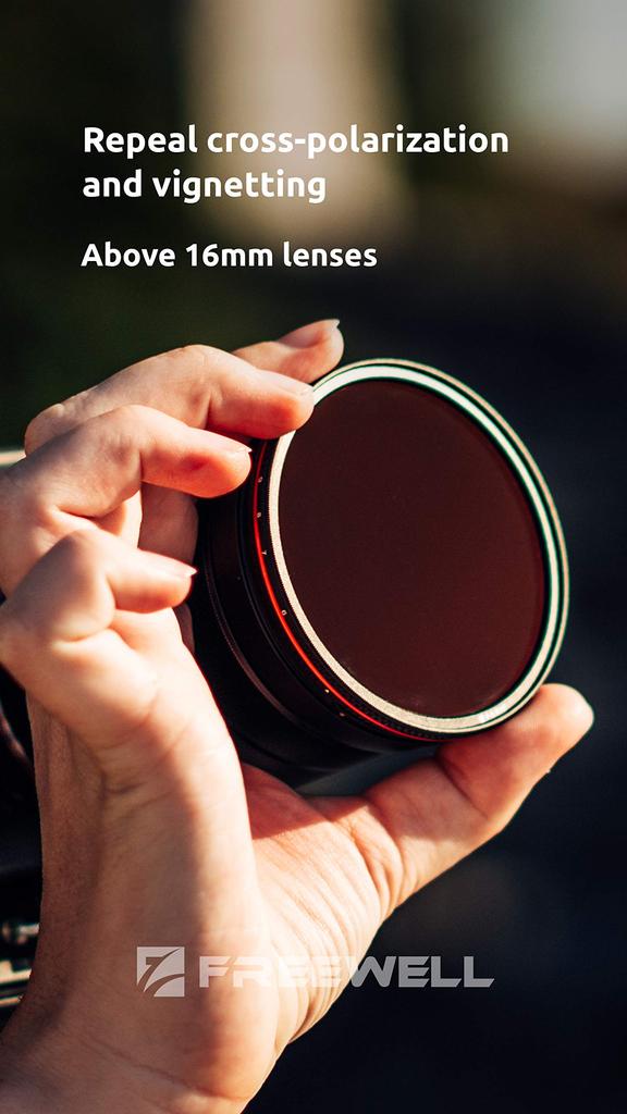 Freewell 82mm Threaded Hard Stop Variable ND Bright Stops Filter, Day, 6-9