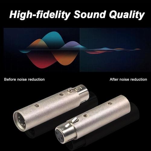 Xiatiaosann 3-Pin XLR To 5-Pin XLR Adapter, 5-Pin Male To 3-Pin Female Adapter/5-Pin Female To 3-Pin Male Adapter (Pack of 2) for Musical Instruments
