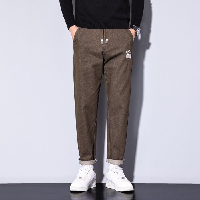 

Men s Elastic Sport Workwear: Loose-Fit, All-Season Pants with Cuffs 34 кавовий