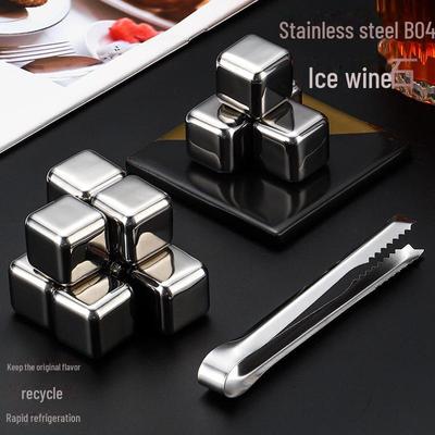 Set di sfere di ghiaccio in acciaio inossidabile 304 per whisky e vino