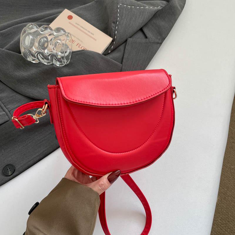 Leisure Commuting Shoulder Bag, Saddle Bag, Simple Cross-body Bag, High Appearance Level, Fashionable