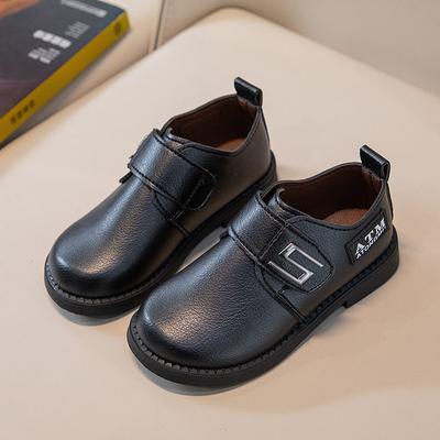 Children's Leather Shoes Spring Autumn Versatile Black Shoes for Boys Fashion Causal Kids Breathable School Performance Shoes