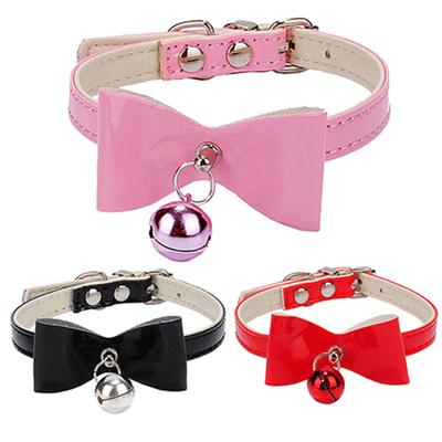 Verstellbare Halsbänder für Hunde, Welpen, Haustiere, Katzen, Schleife, Schnalle, Halskette, Glocke, Leine, XS