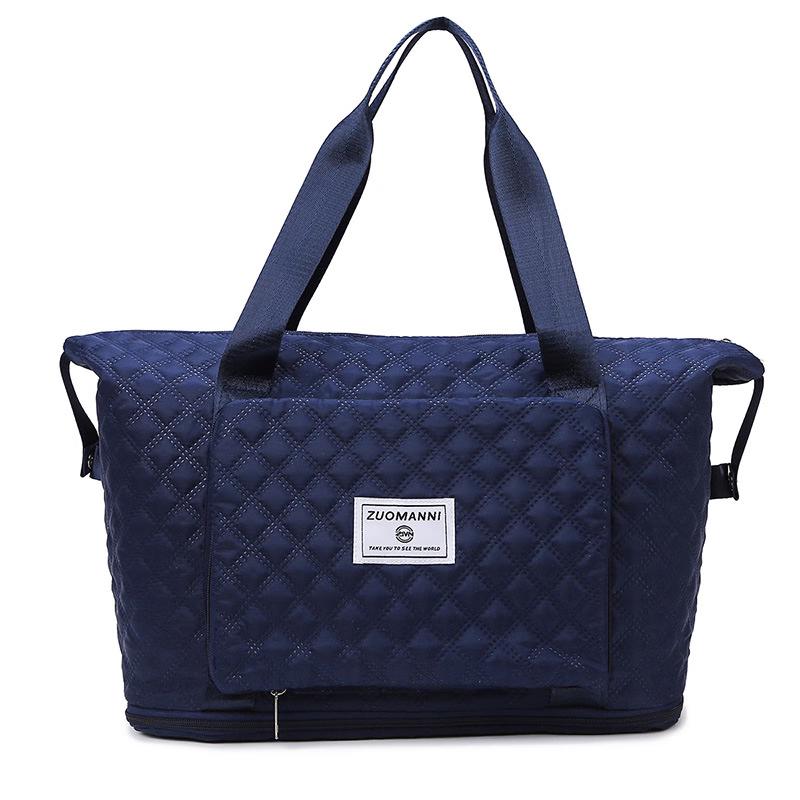 Foldable Diamond-Pattern Large Capacity Travel & Gym Duffle Bag Large