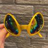 1 Stück Modische Feiertags-Tanz-Sonnenbrille für Männer und Frauen, mehrfarbiger Rahmen, übertrieben lustige Sonnenbrille, Alien Cool, Disco-Brille, Schutzbrille