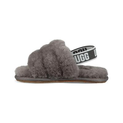 Fluff Yeah Terlik Rahat Hafif Tüylü Sandaletler Çocuk Sandaletleri Kömür Rengi 1098579T-CHRC