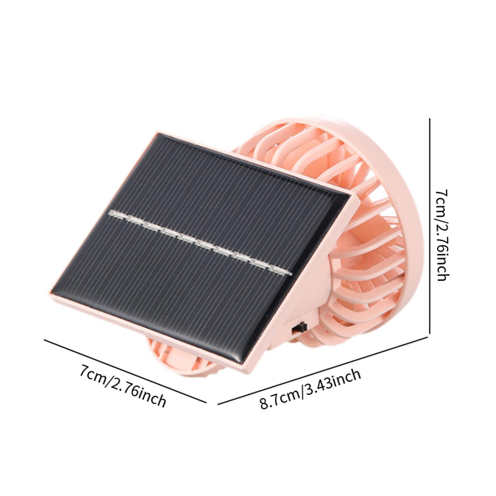 

Clip on Hat Fan Portable Solar Powered Lightweight Three Speed Wind Speed Hands Free Personal Fan for Fishing Hiking Travel рожевий