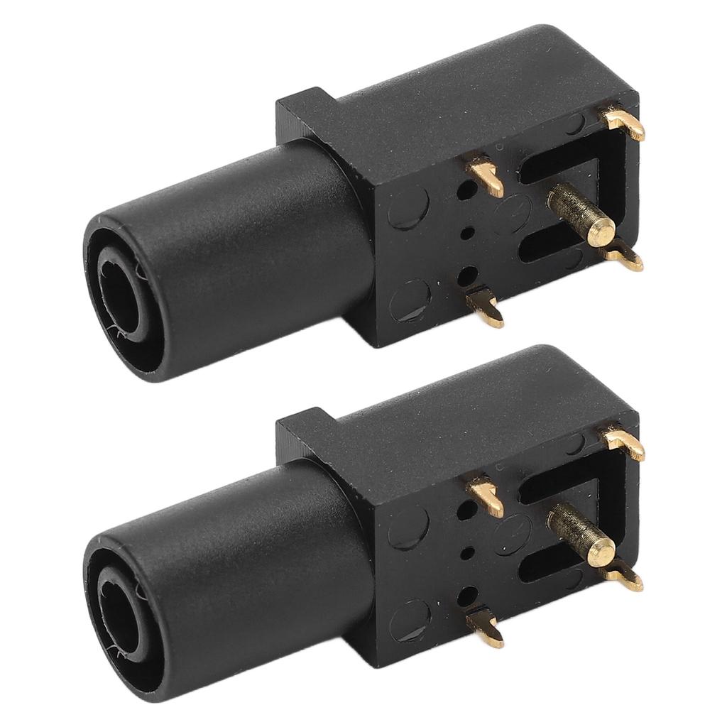 2pcs PCB Panel Socket 4mm Welded Type Good Electrical Conductivity Banana Socket for Multimeters Voltage Testing