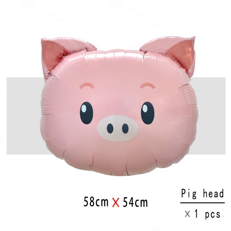 New Cartoon Jungle Animal Aluminum Film Balloon Tiger Lion Birthday Party Scene Decoration and Arrangement Balloon