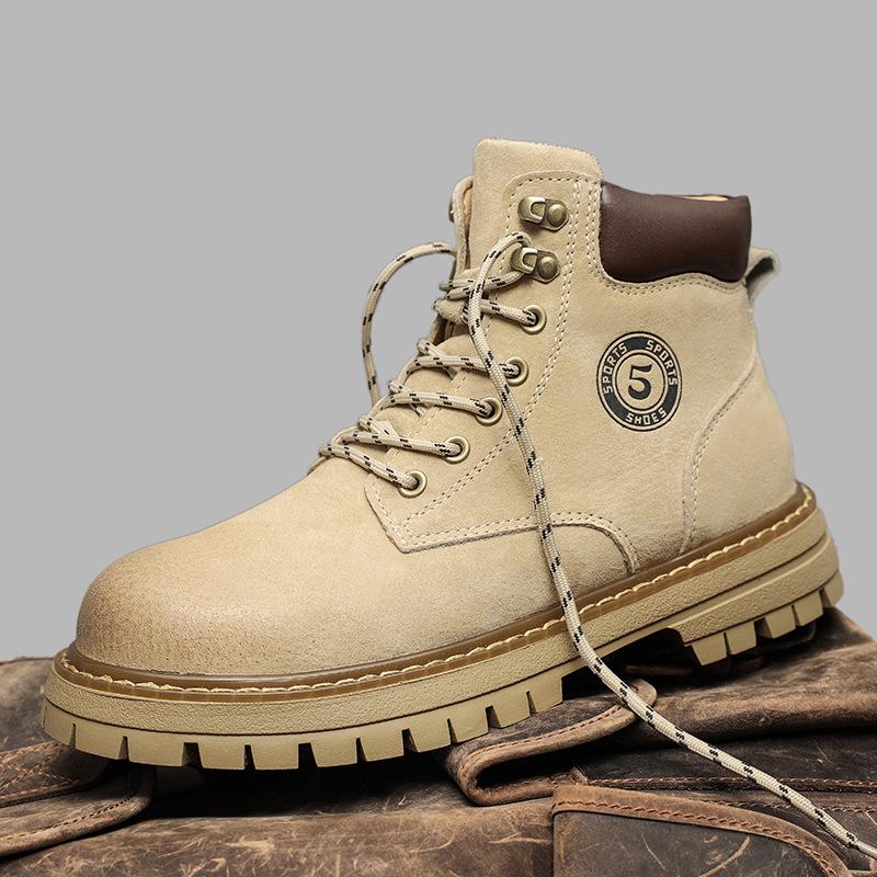 Martin Boots Paar klassische explosive Rhabarberstiefel Damen Leder High-Top dicksohlige erhöhende lässige vielseitige Herrenstiefel