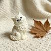 Mini Size Kitten Sculpture 3D Printed Cat Shape Crafts Creativity Persian Cat Statue Desk