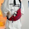 Breast bag female ins style Japanese fashion simple letter shoulder bag male satchel versatile casual student messenger bag tide