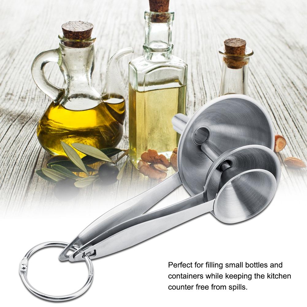 Kitchen Funnel Set Stainless Steel Large Funnel Medium Small Funnel