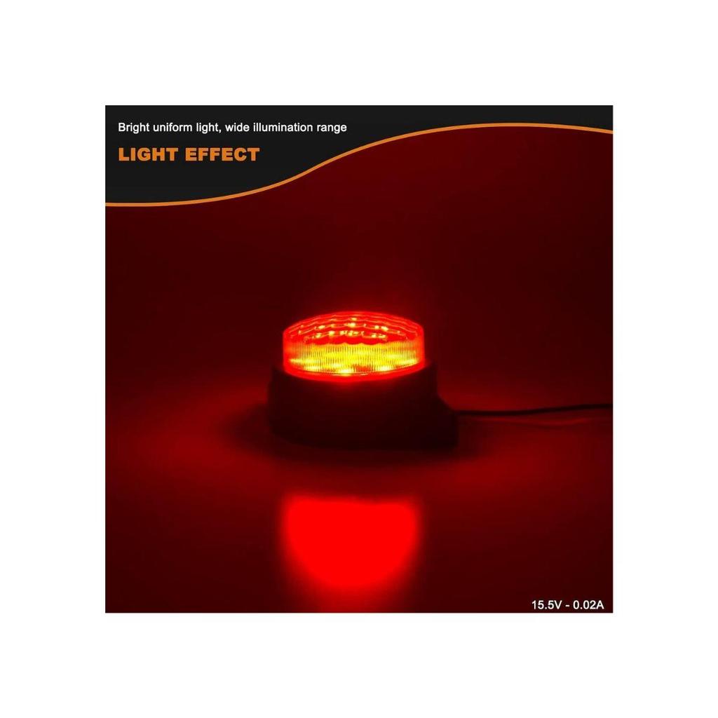 10er-Pack LED-Markierungsleuchten Anhänger, 24V Wasserdichte Anhänger-Markierungsleuchte Rote Lichter für Sattelzugmaschinen Ladung Markierungsleuchten Universelle Passform