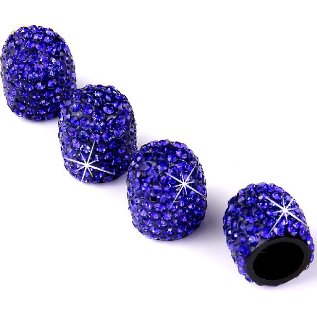 Bling Car Tire Valve Stem Caps, 4Pcs Universal Shinny Tire Air Valves Stem Caps, Sparkling Tire Valves Caps Dustproof for Most Cars, Motorcycles,