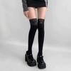 Lolita White Lace Bow Over-the-Knee Velvet Socks